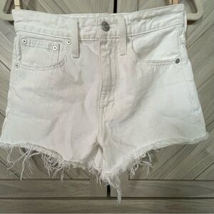 Madewell White Relaxed Cut Off  Denim Shorts Women's Size 23